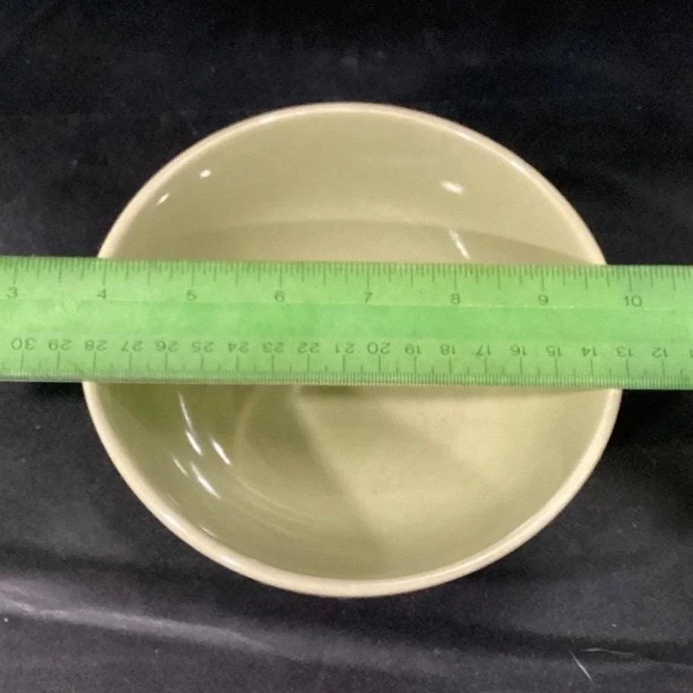 Incised Rose Green Soup Bowls, Set of‎ 2, Floral Pedestal Dishes, Tableware